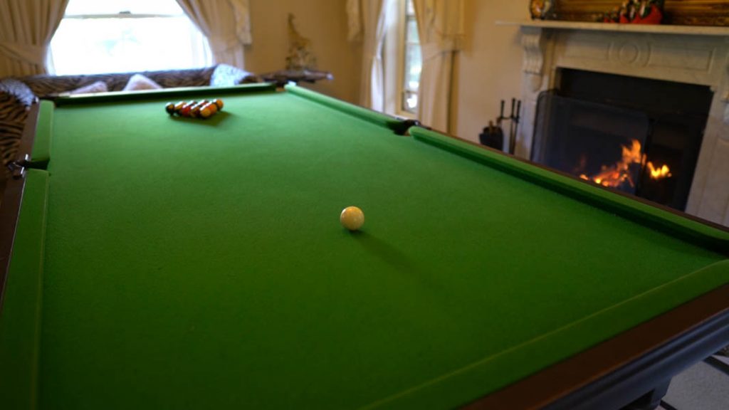Accommodation with pool table